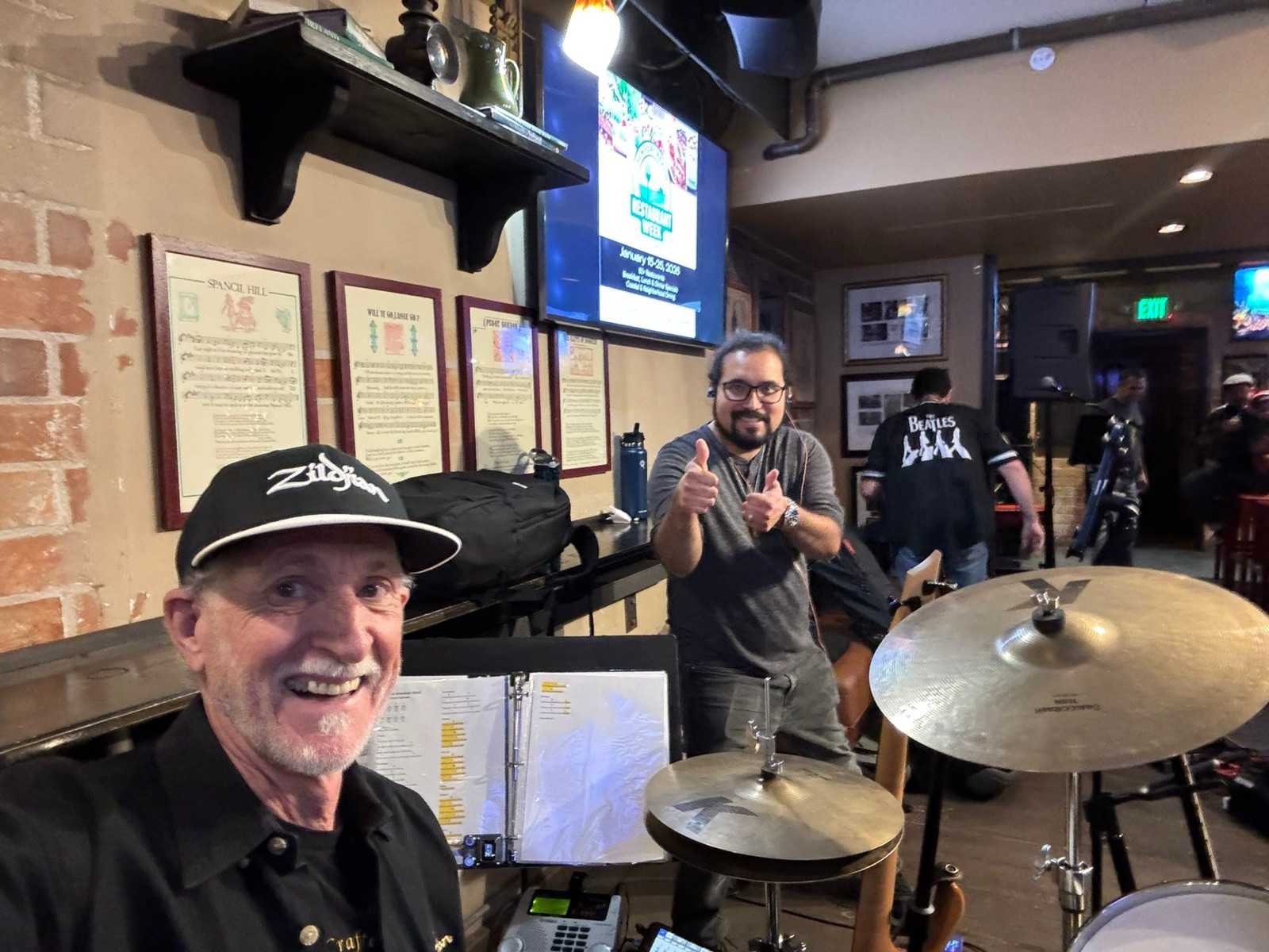 Hall Pass drummer Ron Robertson at Muldoon's